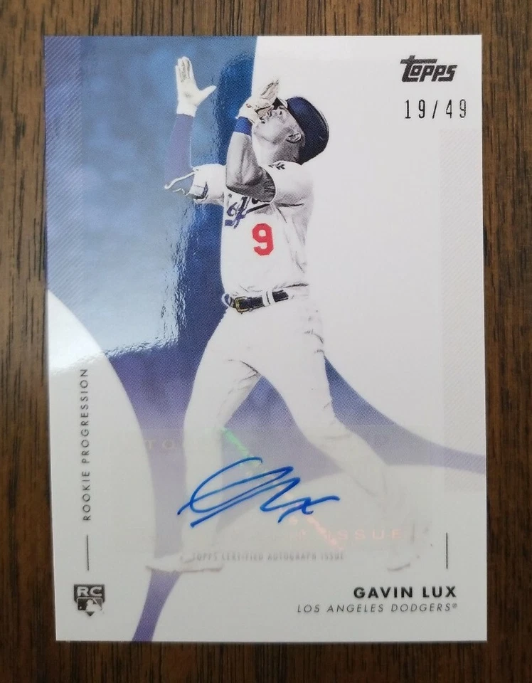 2020 On Demand Rookie Progression Gavin Lux RC Auto 19/49 Dodgers - Image 1 of 2