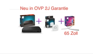 PHILIPS Hue 2. Sync Box 8K + PHILIPS Hue Play Gradient 65 Zoll+ PHILIPS Bridge - Bild 1 von 5