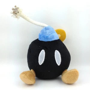 Muñeca de peluche Super Mario Bros personaje BOB-OMB BOMBA figura negra 5" - Imagen 1 de 4