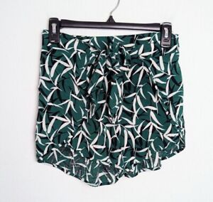 Urban Outfitters Printed Tabby Tulip Tie High Waisted Shorts Green Small S