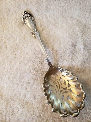 JERMYN by WATSON Sterling Silver Art Nouveau ICE SPOON J monogram 7 3/4" GW bowl - Image 1 of 4