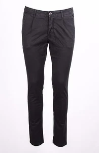 PANTALONE MORO CHINO con pence SLIM FIT COTONE STRETCH LEGGERO CON ZIP NERO - Foto 1 di 11