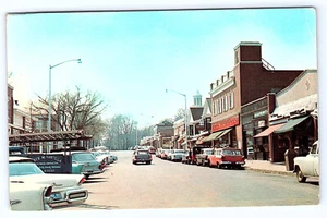 New Canaan Connecticut Elm Street Autos Postcard C714 - Picture 1 of 2