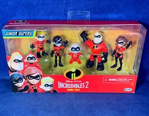 NEW Incredibles 2 JUNIOR SUPERS Family Pack 6 FIGURES Jack MR & MRS Violet DASH - Picture 1 of 7