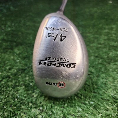 Damas Ram Concept Plus Gran Tamaño Híbrido 4 Hierro Acero Shaf Winn Grip Derecha Foto 1 de 4