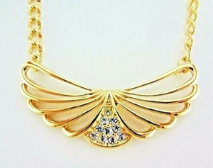 Vintage NOS Avon "Delicate Sparkle" Halskette - goldfarben / Kristalle - 1987 - Bild 1 von 6