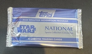2024 Topps National Convention Star Wars NSCC Sealed Silver Redemption Pack - Imagen 1 de 2