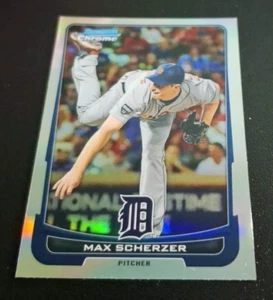 2012 BOWMAN CHROME REFRACTOR SP #164 MAX SCHERZER DETROIT TIGERS SWEET NRMT-MT!! - Picture 1 of 2