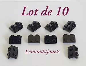 Lego 99781 Lot de 10 x Bracket 1x2 - 1x2 Support Angle 90° Noir Black - Foto 1 di 7