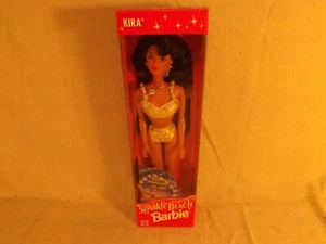 Vtg. 1995 Sparkle Beach Kira Barbie Doll # 14351 NRFB w/bracelet - Picture 1 of 8