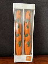 Harvest Pumpkins RUSS Holiday Candles 2 NEW 10” Halloween Autumn Fall Stacked