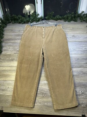 LL Bean Women’s Pants Size 18 Short Brown Corduroy Pants Stretch - Image 1 of 4