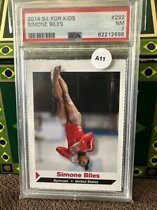 SIMONE BILES ROOKIE 2014 Sports Illustrated SI for Kids OLYMPIC GYMNAST PSA 7