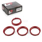 4x Hubcentric Spacer Rings Dark Red Alloy Ø 66,45 - 57,1mm for VW Lupo Passat