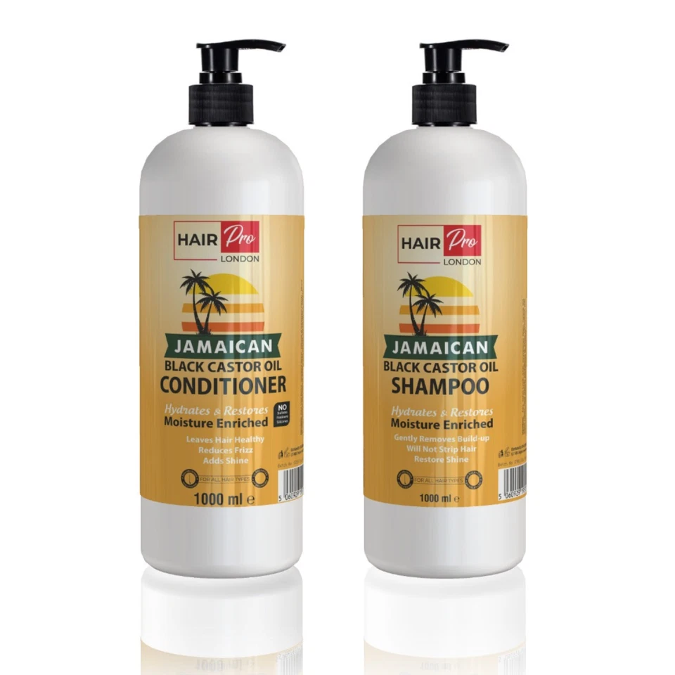 Hair Pro Jamaican Black Castor shampoo 1000ml + conditioner 1000ml combo set - Image 1 of 1