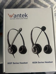 Wantek Corded 602F Noise Cancelling Call Center Telephone Headset - Zdjęcie 1 z 2