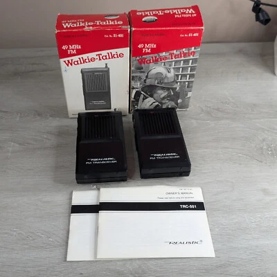Realistic TRC-501 Walkie Talkie - Channel A (49.830MHz) - Set of 2 - Tested - Image 1 of 4