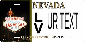 Nevada Las Vegas Personalized Custom License Plate Car Motorcycle Bike magnet - Imagen 1 de 2