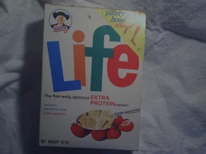 Quaker Life 1969 caja de cereales panty manguera modecraft de la quinta avenida publicidad - Imagen 1 de 6