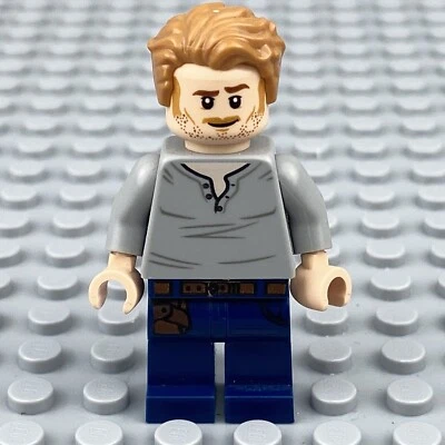 LEGO Jurassic World Owen Grady Minifigure Open Neck Shirt jw048 - Image 1 of 4