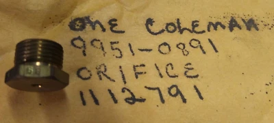 COLEMAN ORIFICE BRASS LP GAS # 68 9951-0891 - Image 1 of 3