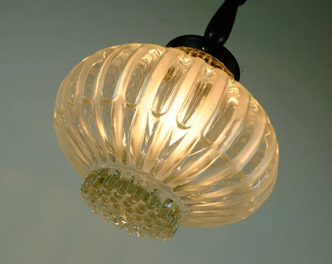mid century PENDANT LIGHT bubble glass satin glass 1960s Cover