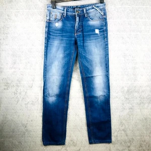 FJ Fashion Iabes Jeans Skinny Femme M Bleu Délavé Denim Taille Mi-Haute Usé - Bild 1 von 9