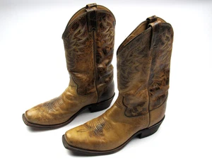 Men's Tony Lama 10 EE Square Toe Western Cowboy Boots 7978 Soft Track USA Made - Picture 1 of 13