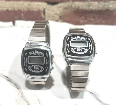2 JACK DANIELS Wrist Watch Retro Silver Not Working LIQUOR  - Image 1 of 4