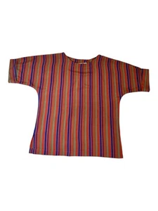Vintage 80's 90s Striped Oversized Liz Claiborne Blouse Size 10 Fall Retro - Picture 1 of 12