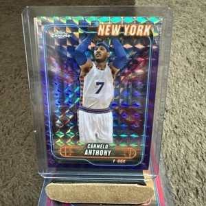 2025 Topps Chrome Basketball Carmelo Anthony Purple Geometric 114/129 #83 - Picture 1 of 2