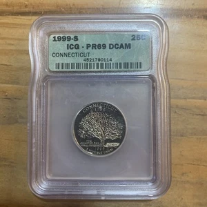 1999-S Proof Connecticut Quarter ICG PR69 DCAM - Picture 1 of 4
