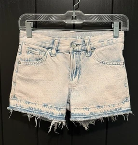 Gap Kids Pink Acid Wash Low Stride Denim Shorts - Girls Size 12 - Picture 1 of 4