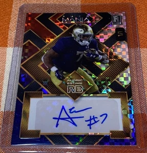 2023 Wild Card 5 Card Draw Audric Estime Auto Mania True #rd 1/1 Red/pink - Picture 1 of 2