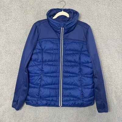 Chaqueta acolchada Everlast para mujer talla XL cremallera completa azul Foto 1 de 4