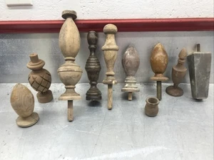 vintage antique wooden finials wood finial furniture accent topper Part Craft  - Picture 1 of 5