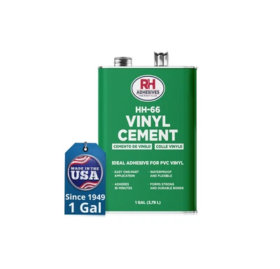 RH ADHESIVES HH-66 Vinyl Cement, 1 Gal. can - Vinyl Adhesive, Cement Glue, Repair Glue, Infla
