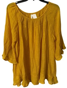 Neu Anthropologie Forgotten Grace Plus 3X Top Bluse senfgelb neu ohne Etikett - Bild 1 von 3