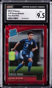 2018 PANINI DONRUSS PP-RED #199 WESTON MCKENNIE CGC 9.5 - Picture 1 of 2