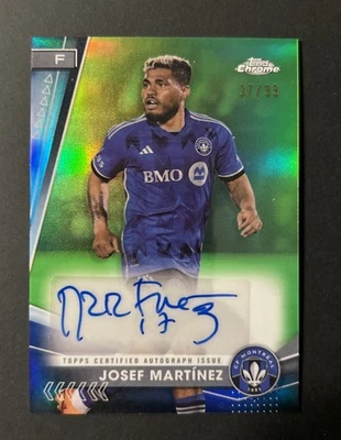 2024 Topps Chrome MLS Neon Green Refractor /99 Josef Martinez Martínez Auto - Image 1 of 2
