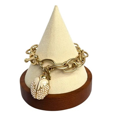 Pulsera Spartina 449 Ladybug Charm Esmalte Estrás Tono Dorado Mate Talla 7 Foto 1 de 4