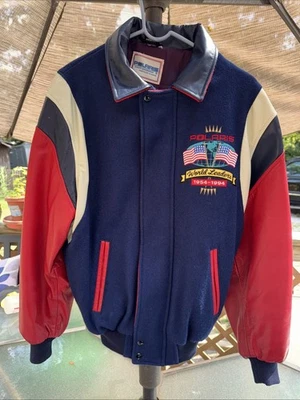 RARE  Polaris 40th Anniversary Leather Wool Varsity Jacket Mens SMALL 1954-1994 - Image 1 of 4