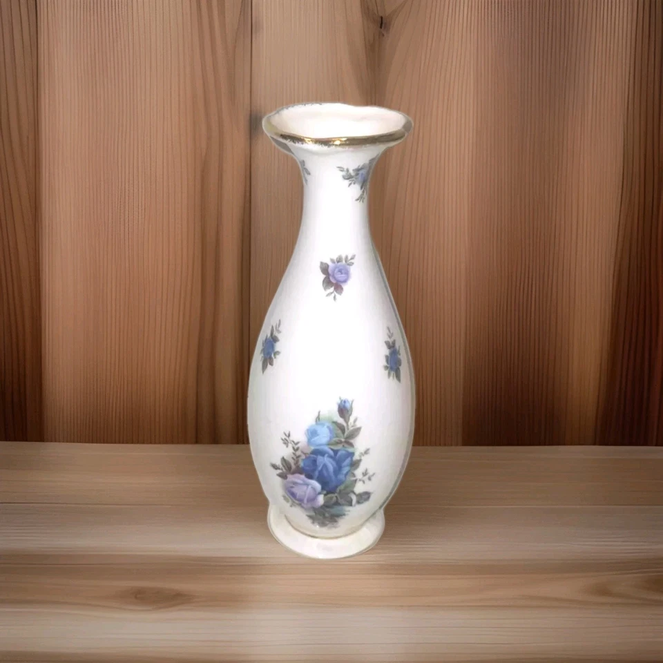 ROYAL ALBERT MOONLIGHT ROSE BUD VASE 8" STEM VASE - Image 1 of 2