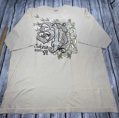 复古 Y2K XXL SouthPole Raised 徽标图形霜 正品 T 恤 查看照片 — 第 1/4 张图片