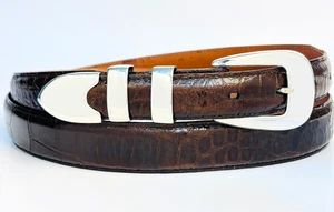 Tom Taylor Santa Fe Sterling Silber .925 Ranger Gürtelschnalle 40 Original Alligator - Bild 1 von 11