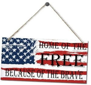 Patriotic Decor July 4th Decor Sign Independence Day Patriotic red white blue - Picture 1 of 2