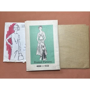 Vintage Mail Order Sewing Pattern 4666 Misses' Back Wrap Dress Size 18 FF UNCUT - Picture 1 of 5