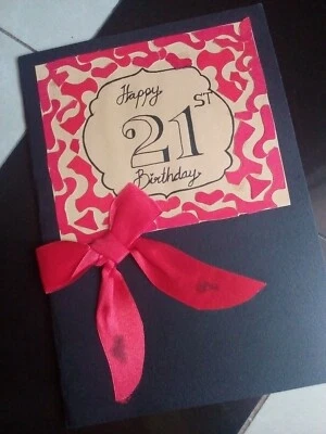 HAND MADE CARDS Birthday Anniversary Father's & Mother's day Sister Brother Love - Image 1 of 4