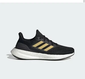 Größe 9 - Adidas PureBoost 23 niedrig schwarz gold metallic w - Bild 1 von 2