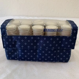 REMINGTON HOT HAIR Rollen Lockenwickler im Etui Reisegröße Stoff blau Etui Retro - Bild 1 von 7